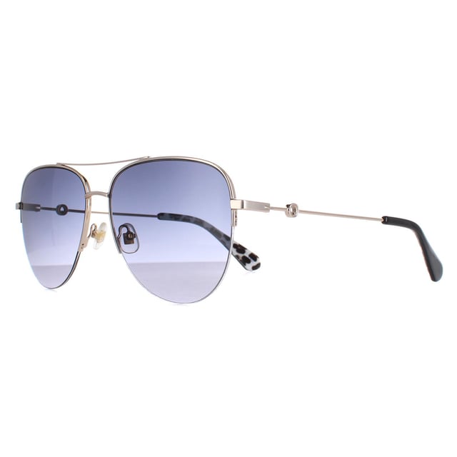 De Kate Spade Maisie/G/S 807 9O zwartgrijze zonnebril met kleurverloop is een geraffineerd montuur, gemaakt van metaal van hoge kwaliteit voor duurzaamheid en een comfortabele pasvorm. Het Kate Spade logo staat op de slanke poten voor de authenticiteit van het merk.