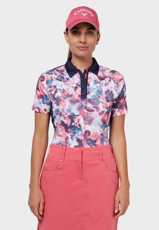 Floral polo womens store