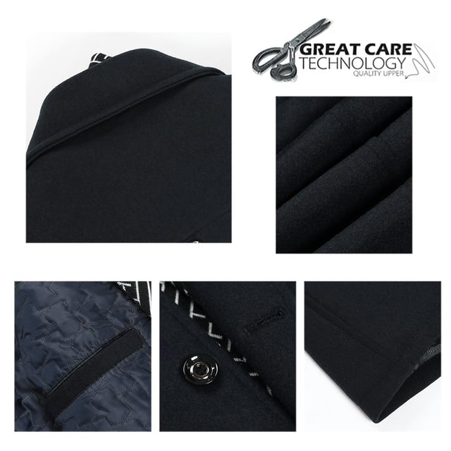 [Materiaalonderhoud] SUPERIEUR MATERIAAL-Wol 30% Polyester 70% Het is comfortabel, ademend, zachter, gladder, gemakkelijker te wassen en behoudt de vorm. Het ademt vrij en absorbeert zweet. WASSEN-Stomen wordt aanbevolen; handwas is mogelijk, maar met koud water. VEELZIJDIGE GELEGENHEID - Het is geschikt voor meerdere gelegenheden, zoals het dagelijks leven, zakelijke bijeenkomsten, modieuze feesten, elke grote vakantie, enz. [Pakket] 1 * Jas