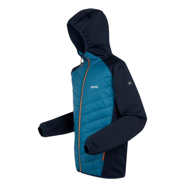 Material:90% Polyester, 10% Elastane. Fabric: Extol Stretch, Knitted, Synthetic Down Touch, Warmloft. Design: Logo, Quilted. 235gsm. Fabric Technology: Insulating, Lightweight, Water Repellent. Compressible, Inner Zip Guard. Neckline: Hooded. Sleeve-Type: Long-Sleeved. Cuff: Stretch Binding. Hood Features: Grown On Hood. Pockets: 2 Side Pockets, Zip. Fastening: Full Zip. Denier: 20D. Sustainability: Made from Recycled Materials.