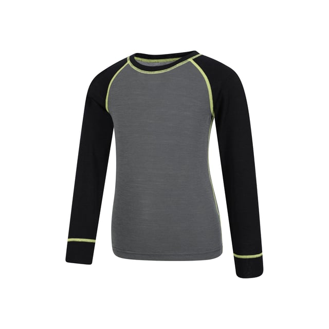 Material: Merino Wool. Design: Contrast Detail. Neckline: Crew Neck. Sleeve-Type: Long-Sleeved, Raglan. Fastening: Pull-On. Fabric Technology: Anti-Bacterial, Breathable, Lightweight, Moisture Wicking. 180gsm. Contents: 1 T-Shirt, 1 Trousers.