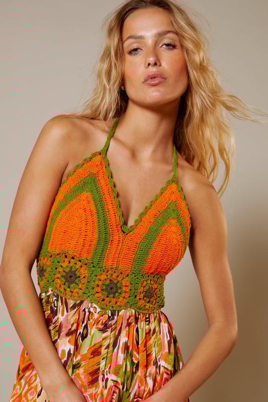 Crochet top maxi dress cheap
