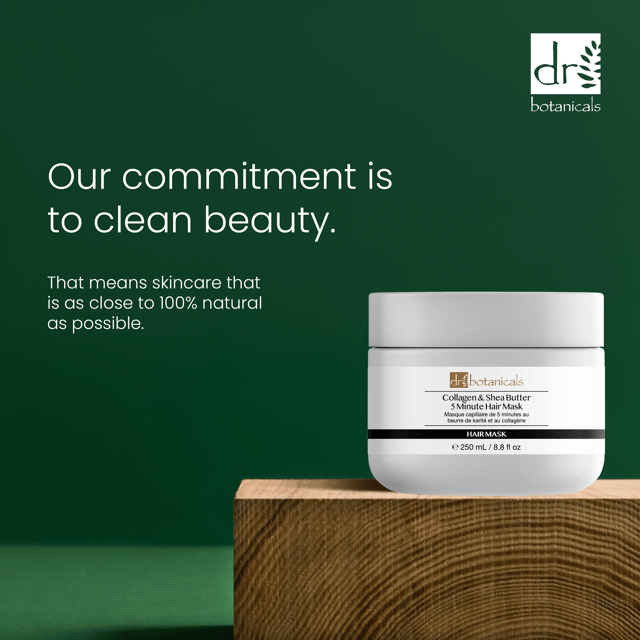 - Nourishing and hydrating formula for revitalized and strengthened hair
- Enriched with natural ingredients for healthy and luscious locks
- Leaves hair smooth, shiny, and deeply conditioned

Dr Botanicals Collagen & Shea Butter 5 Minute Hair Mask is a nourishing and hydrating formula that combines the power of hydrolyzed collagen and shea butter to revitalize and strengthen hair. This clean beauty product is enriched with natural ingredients like hyaluronic acid, rice protein, and botanical extracts to promote healthy and luscious locks. Experience the benefits of this organic and wellness-focused hair mask that leaves hair smooth, shiny, and deeply conditioned.