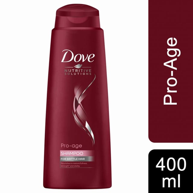 Dove Pro-Age Shampoo and Conditioner is specifically designed to treat the needs of ageing hair, helping to restore fullness and strength. It works by helping to moisturise hair from deep within the strands, giving you the appearance of younger-looking, thicker hair. Suitable for daily use, it instantly detangles wet hair, leaving it easier to manage after every wash. Ageing hair can result in the appearance of brittle, thinning hair in women but with the right shampoo and conditioner, you can get the appearance of stronger hair that looks fuller. Dove Pro-Age Shampoo and Conditioner has been specially formulated to bring back your hair's strength and to give weak hair the appearance of fullness and body. As part of the Dove Nutritive Solutions range, its unique formula contains Micro Moisture Serum which helps moisturise hair from deep within. It restores brittle, dry hair to make it stronger, thicker and fuller-looking. It's also gentle enough to use as part of your daily hair care routine - great if you want to know how to get thicker hair.