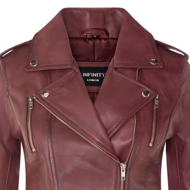 Introducing our best-selling double-breasted biker jacket, a true epitome of style and functionality. Crafted with precision, this jacket is designed to enhance your wardrobe with its sleek features and silhouette, ensuring you stand out effortlessly. Here's why it's a must-have:  
Distinctly Stylish: The jacket's sleek design creates a distinct and fashionable appearance that's perfect for any occasion.
 
Ample Storage: Featuring multiple zip pockets on the front, this jacket not only adds character but also provides extra storage for your essentials.
 
Flamboyant Details: The wide notched lapel and shoulder epaulettes add a touch of flamboyance, fastened down securely with press studs for a polished look.
 
Tailored Fit: Buckle tabs at the hips allow for a comfortable, tapered fit, accentuating your silhouette, complemented by the jacket's slim design. Color Variety: Available in a wide array of colors, you can choose the one that matches your personal style.  Crafted from 100% premium ultra-soft nappa leather and lined with a premium polyester blend, this jacket offers both luxury and comfort. With an off-centered YKK zip fastening, this jacket is as functional as it is stylish, making it a versatile addition to your wardrobe