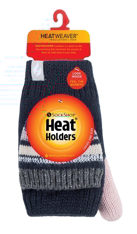 These Bronte mittens offer that luxurious soft feeling with its HeatWeaver thermal properties. The mittens are adaptable as they can fold over your fingers so you feel extra snug and cosy. 7 1/2 inches or 19cm. Outer Material is 97% Acrylic, 2% Polyester, 1% Elastane. Converter Material is 98% Acrylic, 1% Polyester, 1% Elastane. Lining is 100% Polyester. Available in 4 different colours. Machine Washable at 40. Do not Tumble Dry.