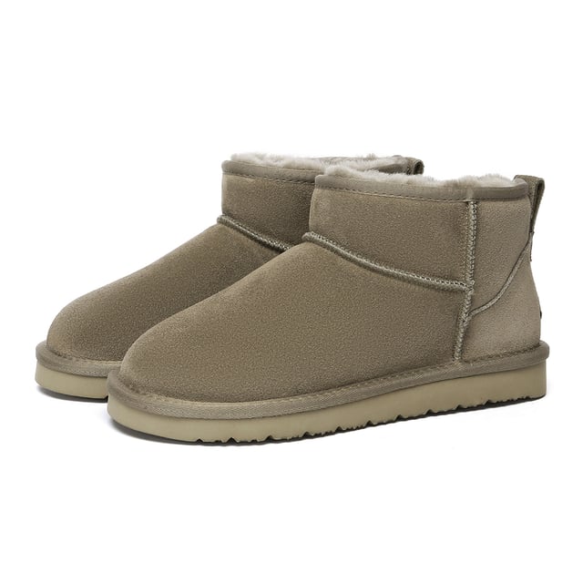 The Finch Ultra Mini Classic Boots feature a conveniently lower ankle height, making them a breeze to slip on. Perfectly designed for those who may find it challenging to pull on other boot styles.

Specification:
Suede Upper
Warm Sheepskin Wool Lining
Soft Sheepskin Wool Insole
EVA Sole

Technologies:
Water & Stain Resistance Upper
Slip Resistance Outsole