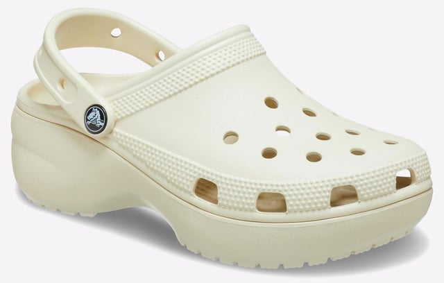 The Classic clog reimagined with an extra dose of height, attitude, and style.
- Pivoting back strap for a secure fit- Same Classic Clog upper- Customizable with Jibbitz charms on the upper and backstrap- Iconic Crocs Comfort: Lightweight.- Flexible. 360-degree comfort