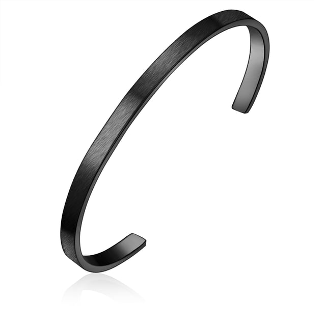 Even in ancient times, bangles were a must-have for men and today bangles still give your outfits a stylish finishing touch - just like this puristic "Slim Line" model from the True Rebels label. The delicate bangle made of waterproof and scratch-resistant stainless steel is refined with a matt finish made of titanium "gunmetal" - perfect for men who value suitability for everyday use. Practical: With light pressure you can quickly and easily adjust the bangle to your wrist, without any cumbersome closure. The easy-to-combine everyday piece not only goes well with casual looks, but also gives every suit a casual touch.