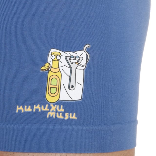 Boxer Kukuxumusu.
 Illustrations of the brand as decoration on the boxer briefs.
 Elastic waistband with the brand name printed consecutively.
 Matching seams.
 Composition: 85% Cotton, 9% Polyamide, 6% Elastane
 Care:
Care:
 - Machine wash maximum 30ºC.
 - Do not use bleach.
 - Iron at low temperature.
 - Do not use dryer.
 - Do not dry clean.