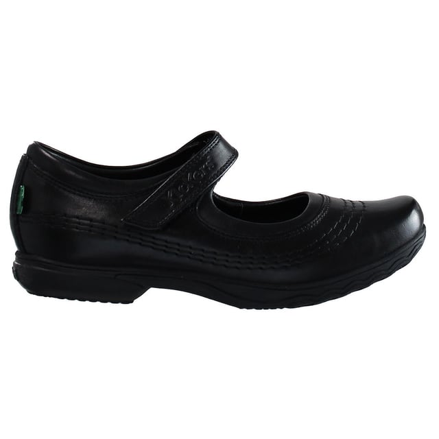 Patadas Keavy Bar Mary Jane Strap Up Black Smooth Leather Kids Shoes 1_12774_black
