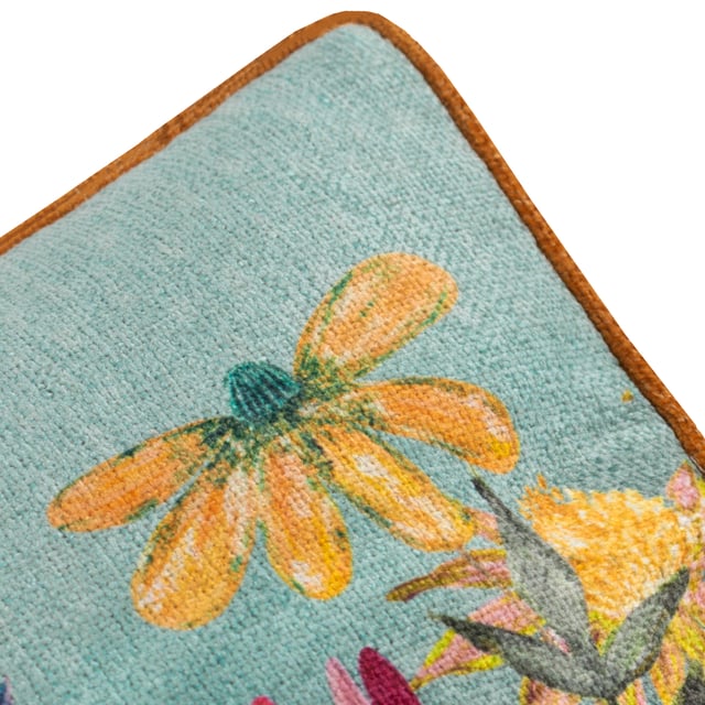 Transform your space with the enchanting Country Wilds Blossom Meadow Printed Cushion. This beautifully hand-painted design features intricate florals and delicate details like lively bees, charming ladybirds, and graceful butterflies, evoking the serenity of a countryside meadow in full bloom. Crafted on a soft-touch woven fabric, the cushion combines luxurious texture with vibrant artwork, creating a perfect blend of sophistication and whimsy. The plain reverse with a piped edge adds a refined finish, ensuring it complements any room. Ideal for those who value comfort and classic rural charm, this cushion invites the beauty of nature into your home with effortless elegance.