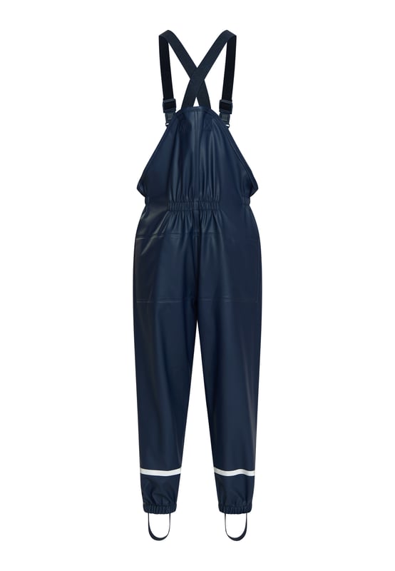 geen voering/geen voering, geen vulling, verstelbare elastische broekband 20cm  Maak kennis met een waterdichte tuinbroek voor kinderen met versterkte knieën en zitvlak voor duurzaamheid. Verstelbare bandjes met gespen zorgen voor een persoonlijke pasvorm, en de elastische taille en beenuiteinden zorgen voor comfort en flexibiliteit. Met reflecterende strips die zichtbaarheid garanderen en gelaste naden is dit pak perfect om buiten te spelen en te verkennen. Broek gemaakt van 3000 mm waterdicht materiaal. Dit product maakt deel uit van de Kidscollectie.  Regenbroek