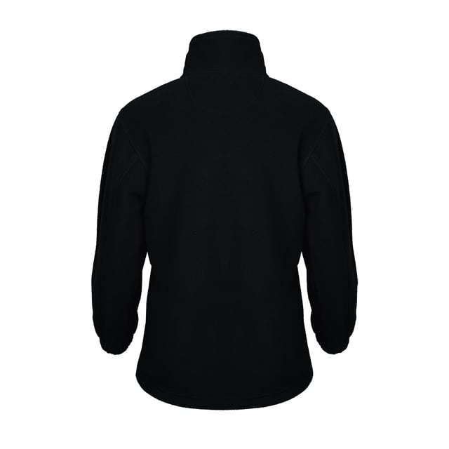 Pill resistant. High density. Unlined. Taped back neck. Collar high full zip. Two front zip pockets. Elasticated cuffs. Open hem with drawcord. Fabric weight: 300 gsm. Material: 100% Polyester. Size (years): 4, 6, 8, 10, 12. Height (cm): 96-104, 106-116, 118-128, 130-140, 142-152.
