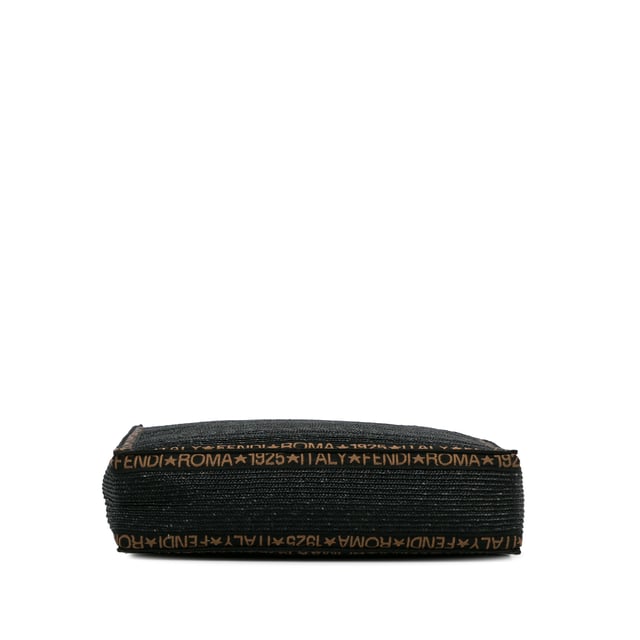 Vintage Fendi Raffia Tote Black