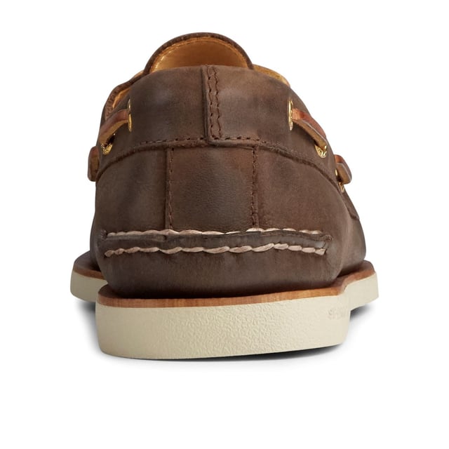 The Authentic Original, elevated to the Gold Cup standard with soft lambskin linings, rich leather uppers, 18k gold-plated eyelets, and a classic leather welt construction for durability.