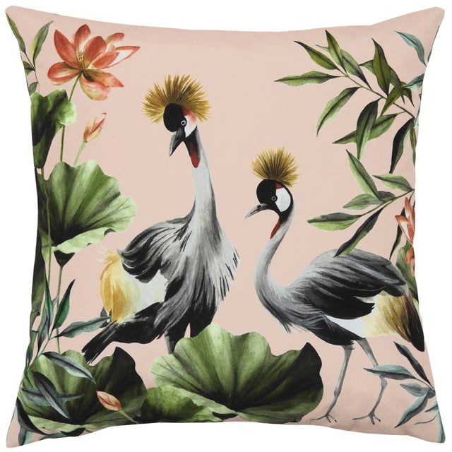 Upgrade your outdoor space with the Cranes cushion. Complete with a fully reversible design, so you get two looks in one. This colourful tropical style will instantly freshen up your garden.