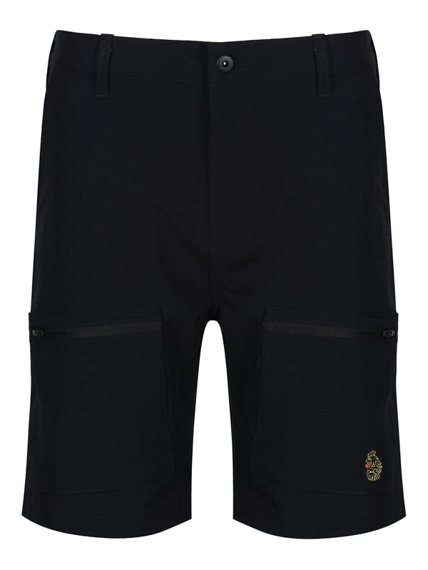 LUKE takes inspiration from traditional outdoor wear with these durable, light weight nylon shorts. They feature a front button and concealed zip closure and multiple zip pockets- perfect for all your essentials. They are detailed with the Gran Paradiso woven badge on the back and are then complete with the brand's signature lion head embroidery on the left leg pocket.