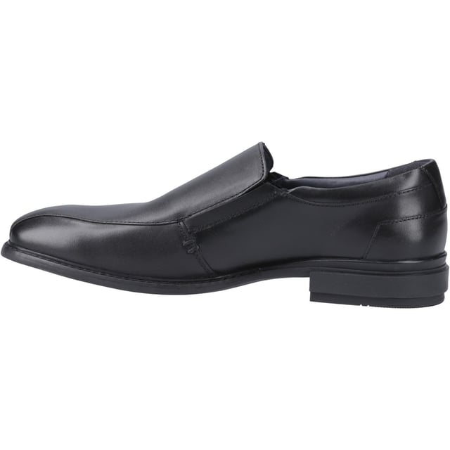 Pod Spear Leather Men's Black Slip-On Shoes - Main Image