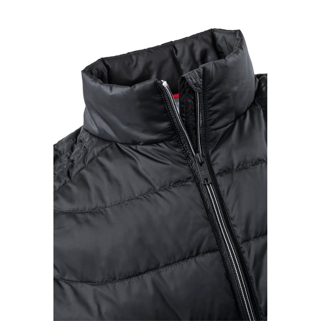 Material: 100% polyester. High performance DWR fabric treated with Aquapel by Nanotex. Fluorine and PFC free. Eco-efficient padding by Dupont Sorona. Stand-up collar with chin guard and inner storm flap to ward off wind and draught. Contrasting zips, lining and accents for a refined look. 2 side pockets and 1 zipped inside pocket. Discreet decoration access at inner left chest. Adjustable hem with bungee cord.Washing Instructions machine wash, tumble dry (low temperature), no softeners, no dry clean, do not iron. Chest size to fit: (XS): 34-36in, (S): 36-38in, (M): 38-40in, (L): 40-42in, (XL): 42-44in, (XXL): 44-46in, (3XL): 46-48in, (4XL): 48-50in.