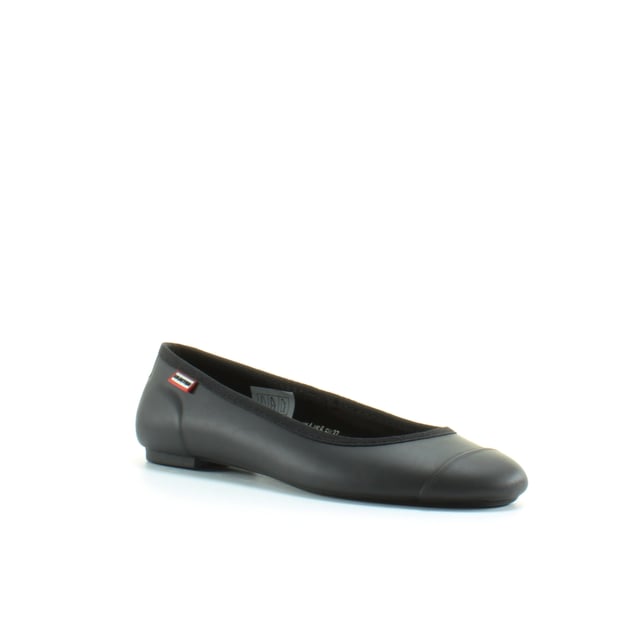 Hunter Original Ballet Pumps Black Synthetic Womens Slip On Flat Shoes