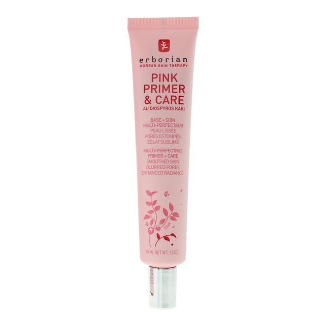 Erborian Pink Primer & Care is a 2-in-1 multi-perfecting base and moisturizer, enriched with Khaki Diospyros extract for a flawless, perfected finish. This lightweight formula blurs imperfections, refines pores, and smooths skin texture while delivering long-lasting hydration for a radiant, plump complexion. The perfect multitasker for effortlessly beautiful skin.