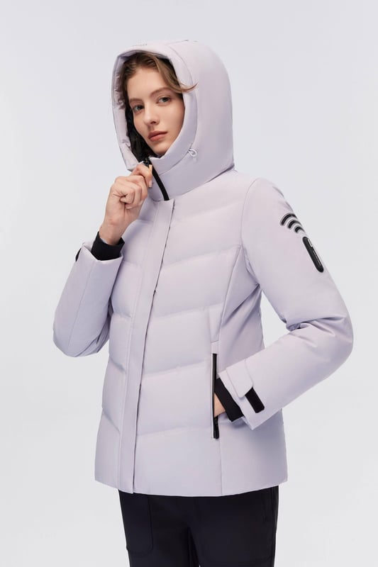 Blends advanced Gore-Tex windproof and waterproof technology with luxurious goose down insulation, offering lightweight warmth and contemporary style for active comfort and protection.