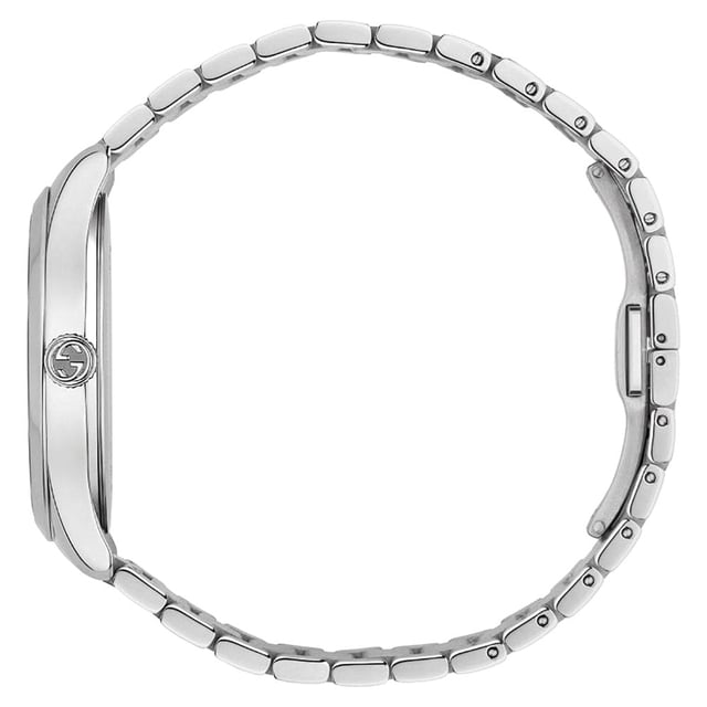 Model: YA1264166EAN: 731903484917Movement: Battery Operated QuartzBracelet color: SilverWaterproofing: 50 Meters - 165 FeetDial Color: PinkBracelet material: Stainless SteelDial diameter: 38 mmGender: UnisexDisplay: AnalogStyle: CasualFeatures: Hour, Minute, SecondGlass type: Scratch Resistant SapphireShape: RoundCase color: Silver
