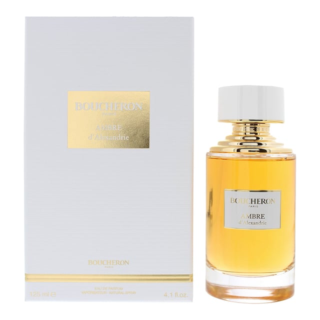 Ambre D'alexandrie is a unisex Amber fragrance, which was created by Jean-Christophe Herault and launched in 2017 by Boucheron. The fragrance opens up with top notes of Vanilla, Tobacco and Benzoin; middle notes of Amber and Labdanum; and base notes of Ambergris and Musk. The fragrance rich, has a gourmand like quality with a deep richness to it. This is perfect for the colder weather of Autumn and Winter.