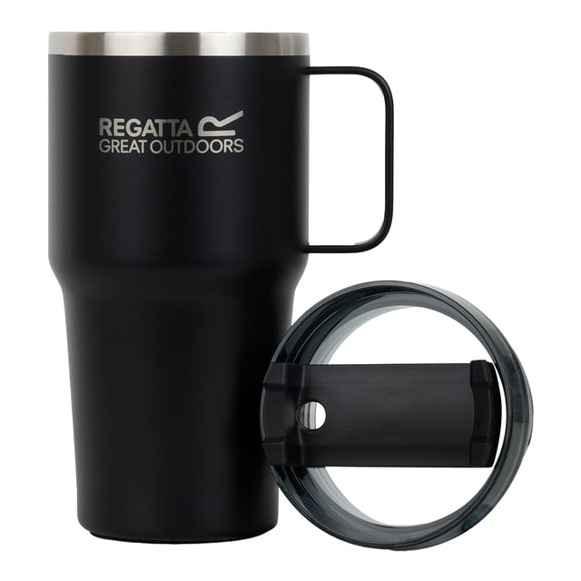Material: Stainless Steel. Durable. Carry Handle, Double-Walled, Flip Up Straw, Hot Up To 6 Hours, Insulated, Keeps Drinks Cold For 12 Hours, Non-Slip Base, Rubber Base, Screw Top Lid, Spill-Proof Lid, Thermal. Design: Logo. Capacity: 0.6L.