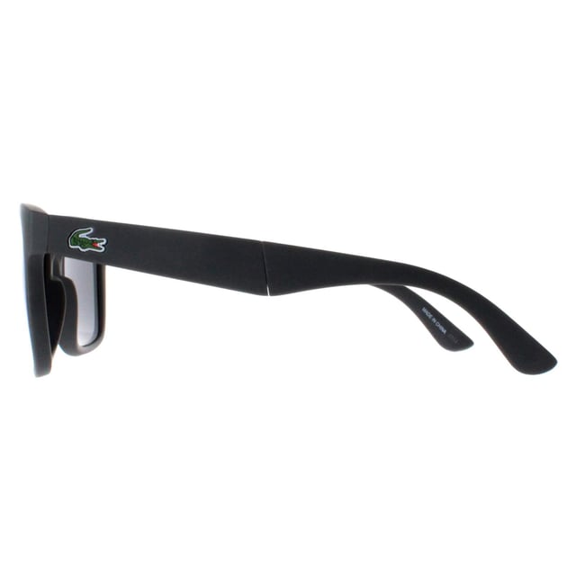 Lacoste Round Unisex Folding Matte Grey Blue L778S  Sunglasses are the first folding style in the Lacoste collection, and it folds at the bridge and temples so that it will fold up and easily pop into your pocket or bag. The green Lacoste alligator logo shows prominently on the temples for added flair and brand acknowledgement.