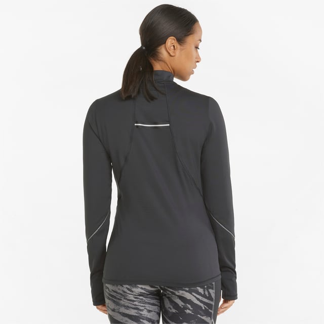 PRODUCT STORY Experience performance at its most essential with our 5K collection, a line of impeccably engineered gear for the serious runner with uncompromising tastes. Our 5K Knit Half-Zip Running Top is a stylish and sustainable answer to warmth on the go for the dedicated runner, featuring recycled materials and the latest in dryCELL technology. FEATURES & BENEFITS Contains Recycled Material: Made with recycled fibers. One of PUMA's answers to reduce our environmental impact.dryCELL: PUMA's designation for moisture-wicking properties that help keep you dry and comfortablemiDori®: Made with the bio-based finishing treatment miDori® bioWick. DETAILS High neckDecorative seamsReflective design elementsStrategically placed mesh to enhance breathability and provide ultimate ventilation