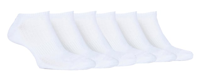 Jeep Socks for Women include all the durable and resilient qualities that the well-reputed brand is known for, but maintain the style and comfort that women have come to expect from their socks. This range of Ladies Jeep socks are perfect for matching your trekking gear, or even if you are looking to update your running gear. Ideal for the gym, these ankle length socks are made from polyester to keep your feet fresh and dry all day. These six pair of socks are also ideal to pack away for a getaway to the great outdoors. These socks have a lightweight feel about them but they're durability and resilience goes a long way whether you're going for a short jog or a long trek. The polyester blend feels soft to the touch which will help your feet feel comfortable. These socks feature terry loop cushioning throughout the toes, footbed and heels, but with a non-cushioned upper, and with breathable mesh panels woven into them. This helps to keep the feet ventilated and cool. The light padding of impact areas protects your feet and provides shock absorption without adding too much bulk or weight. A woven-in elastic arch support system is woven in a band that gently lifts the mid foot and helps to keep the socks in place on the foot. These socks are made from 95% Polyester 5% Elastane. They are available in a pack of 6. They come in a size 4-8 UK.