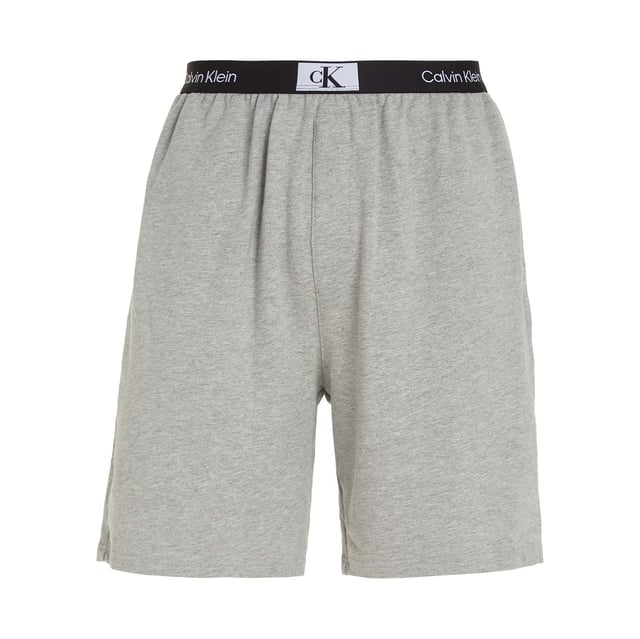Mens Calvin Klein Sleep Shorts in grey.- Branded waistband.- Side pockets.- Engineered branding.- Regular fit.- Ref: 000NM2417P7A