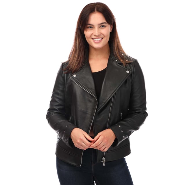 Hugo boss sales womens leather jacket