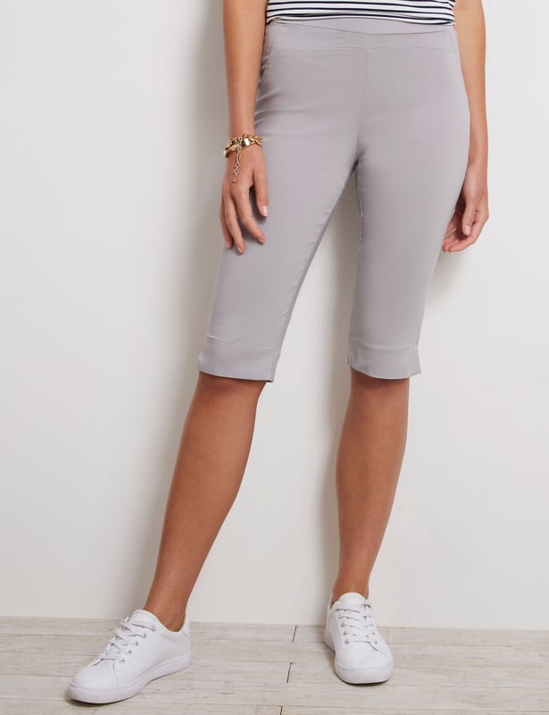 Silver capri sale pants