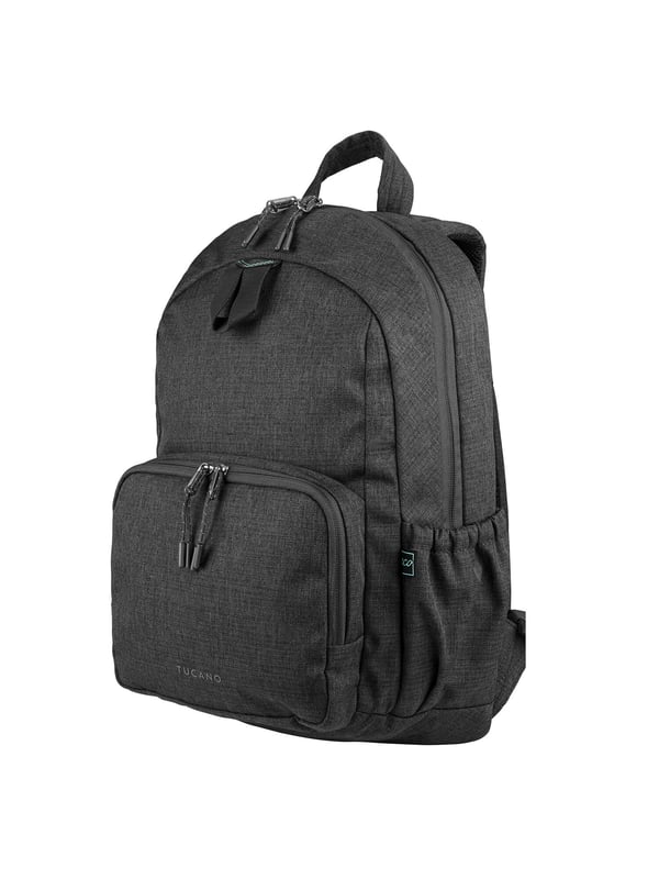 Unisex rugzak met ritssluiting. twee open binnenzakken. één voorkant met ritssluiting en twee open zijvakken met externe vakken. ontbrekende schouderband.  Handvat van gerecycled polyethyleentereftalaat. een binnencompartiment.  extern materiaal. polyester binnenkant. Afmetingen: 29x42,5x14 cm. Modeproduct