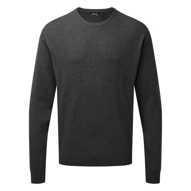Material: 55% Cotton, 45% Acrylic. Fabric: 12 Gauge Knit. Design: Plain. Hem: Ribbed. Neckline: Crew Neck, Ribbed. Easy-Care. Sleeve-Type: Long-Sleeved. Cuff: Ribbed. Fastening: Pull Over. Sustainability: Amfori, BSCI, REACH, Sedex, WRAP Certified.