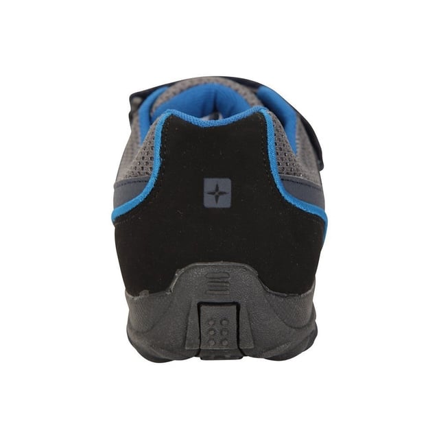 Upper: Mesh. Midsole: EVA (Ethyl Vinyl Acetate). Outsole: High Traction Grip, Non Marking. Breathable, Lightweight. Low Heel. Cut: Low. Design: Contrast Trim, Logo. Toe Style: Round. Fastening: Hook and Loop Fasteners.