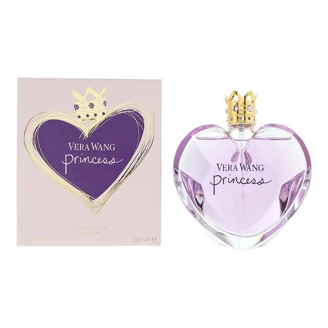Princess us an Amber floral fragrance for women, which was created by Ilias Ermenidis and Harry Fremont, and launched in 2006 by Vera Wang. The fragrance contains top notes of Water Lily, Apricot, Apple and Mandarin Orange; middle notes of Dark Chocolate, Guava, Tiare Flower and Tuberose; and base notes of Vanilla, Amber and Woodsy Notes. The notes combine to create a fun, sweet youthful fragrance, with a floral-fruity blend. It's simple, yet carefree, and ideal for day to day wear.