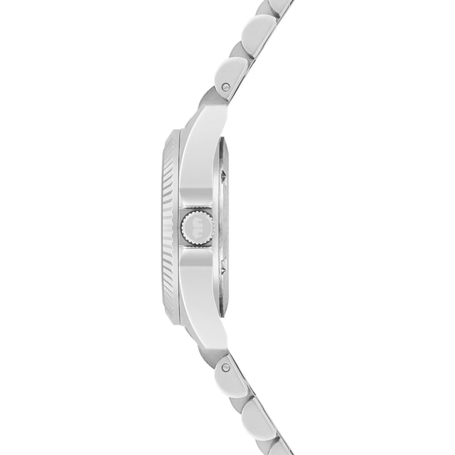 GENERAL INFORMATION:  • Targetgroup: Female  • Wristwatch: No Special Functions  • Display: analogue  • Weight of watch w/o box (gr.) - approx.: 61,0  • model series: Cassina  MOVEMENT:  • Movement: Quartz  • Term of Movement: 2035  • Origin of movement: Japan  BRACELET:  • Material of bracelet/strap: Stainless steel  • Plating of bracelet/strap: None  • Finishing of bracelet/strap: Polished/brushed  • Finishing/Decoration of bracelet/strap: None  • Clasp/Closure/Buckle: Security-folding clasp  • Color of bracelet/strap: Silver  • Length of bracelet/strap (mm) approx.: 220,0  • Width of bracelet/strap (mm) approx.: 13,9  • Style/Design of bracelet/strap: Link bracelet  • Bracelet/strap adjustable?: Yes  CASE:  • Shape of case: Round  • Size/Diameter of case in mm . approx.: 27,5  • Height of case in mm: 8,9  • Case material: Stainless steel  • Surface of case: Brushed  • Bezel/Topring: Fixed  • Finishing/Decoration of case: Grooved  • Material of case back: Stainless steel  • Lock of case back: Pressed  • Color of case: Silver  • Coating/Plating (Case): None  • Type/Form of crystal: Flat  • Material of crystal: Mineral crystal  • Water resistant (ATM): 5  DIAL:  • Size jewelry care cloth: Hour, Minute, Second  • Indices: Line indices  • Material of dial: Brass  • Structure/pattern of dial: Flat  • Color of dial: White  PUSHER, CROWN, HAND:  • Pusher: No screwed-in crown  • Corrector: No  • Crown: No screwed-in crown  • Type of hands: Obélisque hands  • Luminescent (hands): No  PACKAGING & SCOPE OF DELIVERY:  • Box: Yes  • Service booklet: Yes  • Manual: Yes