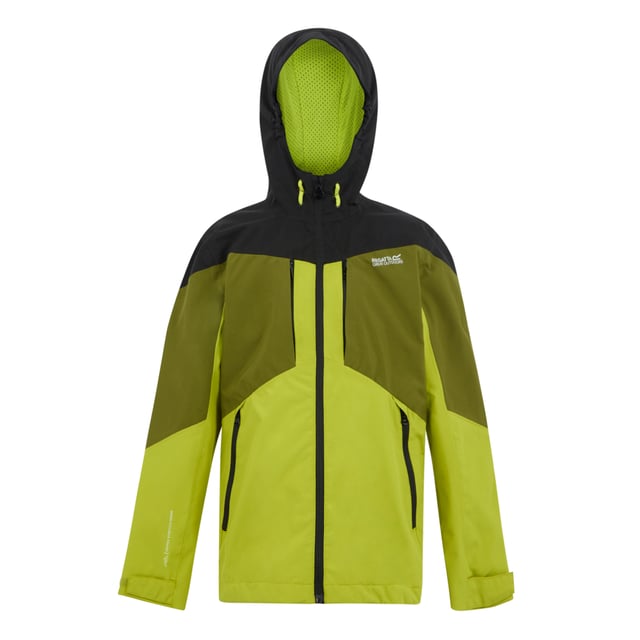 100% Recycled Polyester. Lining: Mesh. Design: Contrast, Logo. 165gsm. Fabric Technology: Breathable, Isotex 15000, Stretch, Taped Seam, Water Repellent. 360 Degree Reflection. Cuff: Adjustable. Neckline: High Collar, Hooded. Sleeve-Type: Long-Sleeved, Taffeta Lined. Hood Features: Grown On Hood. Pockets: 2 Chest Pockets, Zip, 2 Lower Pockets. Fastening: Full Zip. 10000g/m²/24hrs. Hem: Shockcord Hem. 7-8 Years: 26 in. 13 Years: 32 in. 9-10 Years: 28.5 in. 5-6 Years: 24 in. 11-12 Years: 31 in. 3-4 Years: 22.5 in. 14 Years: 33 in. 15-16 Years: 36 in.