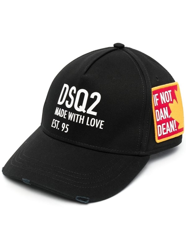 関税送料込【D SQUARED2】ハート ロゴキャップ DSQUARED2 ハートロゴ cap 関税送料込］DSQUARED2 ツイル素材