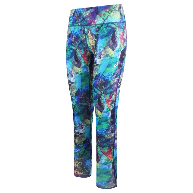 Asics Womens Multicoloured Leggings Asics Stretch Waist Printed Multicoloured Womens Leggings 144848 0203
