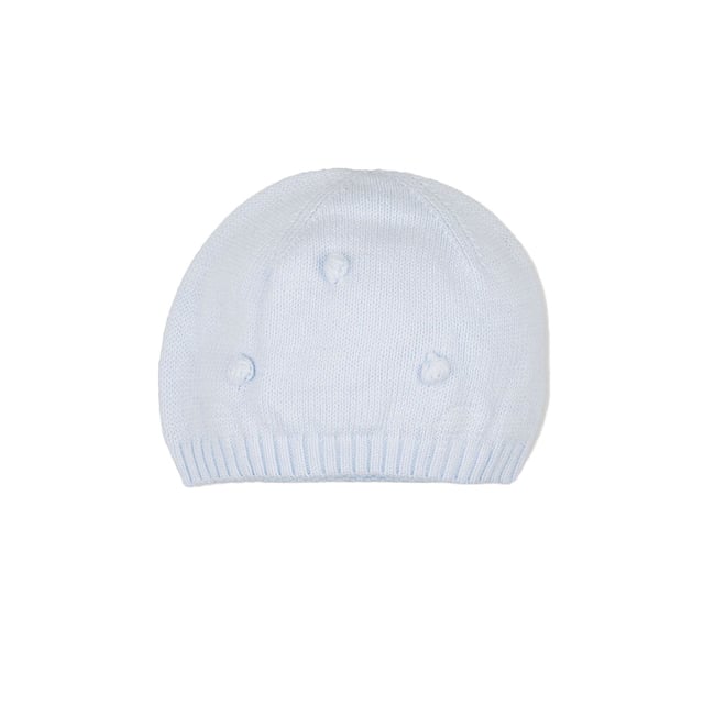 Tricot hat.
 Tassels on the front.
 Size equivalence:
 30 cm -- 0/1 MONTH
 35 cm -- 3 MONTHS
 42 cm -- 1/3 MONTHS
 46 cm -- 6/9 MONTHS
 48 cm -- 12/18 MONTHS
 50 cm -- 24/36 MONTHS
 53 cm -- 4/5 YEARS
 56 cm -- 6/8 YEARS
 Composition: 75% Cotton, 20% Polyamide, 5% Wool
 Care:
- Wash maximum at 30ºC.
 - Iron at medium temperature, max. 110ºC.
 - It is not allowed to use a dryer.
 - Do not use bleach.
 - Does not support dry cleaning.