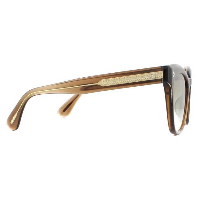 Oliver Peoples Marianela OV5372Su 16258E Sonnenbrille Die Espresso Olive Dégradé ist ein katzenaugenförmiger Rahmen aus leichtem Acetat. Die von funktionaler Hand gesetzten Stifte auf dem Rahmen des Rahmens und der Tempel sorgen für ultimative Stärke und Haltbarkeit. Die universellen Nasenpads bieten Komfort mit dem eingelegten Plattenlogo auf den Tempelrädern, die Authentizität bieten.
