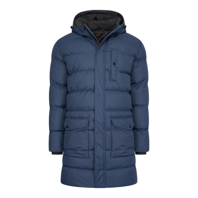 Abrigo de invierno con capucha Cappuccino Italia para hombre. La chaqueta está hecha de poliéster y tiene un corte regular. La chaqueta larga cuenta con una cremallera arriba y abajo.   Marca: Cappuccino ItaliaNombre del modelo: Chaqueta de invierno con capuchaCategoría: chaqueta para hombreMateriales: poliésterColor: azul