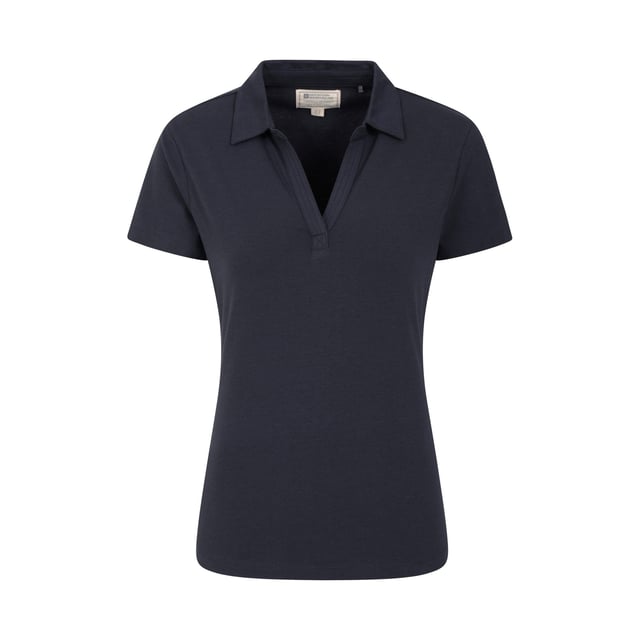 56% Cotton, 40% Polyester, 4% Elastane. Fabric: Soft Touch. Design: Plain. Neckline: Collared, V Neck. Sleeve-Type: Short-Sleeved. Fabric Technology: Lightweight, UV Protection. Fit: Fitted.