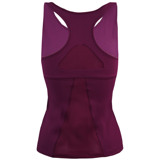 Asics Motion Dry Womens Purple Tank Top The RACERBACK top offers a sleek form-fitting design, made from lightweight French terry fabric that's equipped with quick-dry properties to keep you dry when running. The forwarded seams allow freedom of arm movement, while the reflective bars and ASICS logo boost visibility in low-light settings.