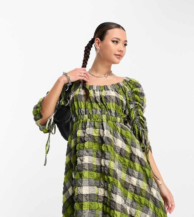 slim fit dress slacks Talula Dark Green Extreme Cowl-Neck Maxi Dress With Sash And Front-H – Club  L London main image 0